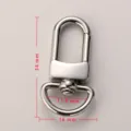 Stainless steel swivel snap hook bag hardware keychain accessory with 34mm dimension. - 34*16*11.9mm / Steel