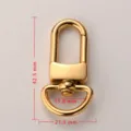 Gold metal swivel snap hook lobster clasp for handbag hardware 42.5mm size variant - 42.5*21.5*15.8mm / Gold