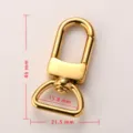 Moschettone in metallo dorato per borsa 46mm gancio girevole accessorio pelletteria - 46*21.5*15.8mm / Oro