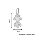 Kremasto monothenio se schima psarioy apo anoikto atsalini, diastaseis 14x8mm, varos 1g. - Ασημί Χρυσόψαρο