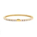 Gold Tennis Bracelet 3-5MM Zirconia Stainless Steel Chic Hip Hop Jewelry Variant - 56cm/22 inch / Gold