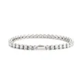 Silver stainless steel tennis bracelet with sparkling cubic zirconia stones for women men - 56cm/22 inch / Steel