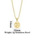 Goldschmuck Edelstahl verschnörkelte Buchstaben Anhänger Halskette mit funkelnden Zirkonen. - Buchstabe O / Gold