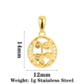 Edler Edelstahl Buchstabe Anhänger mit Zirkonia, ideal für DIY Schmuckherstellung und Accessoires. - Buchstabe O / Gold