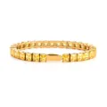 Gold stainless steel square zircon tennis bracelet fashion luxury jewelry accessory - 5MM Gold Color Square Yellow