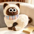 Siamese Cat with Patterned Bib / 45cm (0.5kg)