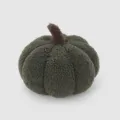 Dark green pumpkin plush pillow toy soft cute home decoration cushion for kids room - 20*12cm / Dark Green