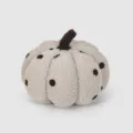 Polka dot pumpkin plush pillow, cute stuffed toy cushion in beige color variant. - 20*12cm / Off-White Polka Dot