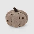 Plush pumpkin pillow, brown polka dot sherpa stuffed toy, cute home decor sofa cushion 1pc - Brown Polka Dot
