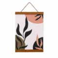 Wooden magnetic poster hanger frame for canvas art prints, wall hanging display for home decor. - 21cm Pack / Beechwood Color