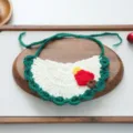Handmade crochet pet bib for small dogs and cats, cute Christmas tree design, lace neckerchief. - One Size / Red Christmas Tree