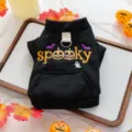 Halloween pet dog hoodie cute pumpkin embroidered black small puppy clothes autumn outfit - XS / Double Pumpkin