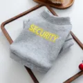 Sudadera gris para perro con estampado security, ropa de otoño e invierno para cachorros. - XS / Gris Vigoré