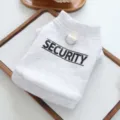 Sudadera gris para perro mascota cachorro cálido jersey de invierno con estampado security - S / Gris claro
