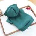 Petcircle dog hoodie autumn spring warm small puppy clothes solid color hooded apparel green - Dark Green