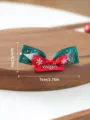 Molla per capelli di Natale per animali domestici verde rosso fiocco di neve accessorio - Stile Color Block Rosso E Verde / Taglia unica