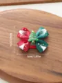 Fermaglio per capelli natalizio per animali domestici fiocco rosso verde accessorio feste - Modello albero di Natale / Taglia unica