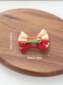 Weihnachten Haarklammer rot gold Schleife Haarschmuck für kleine Hunde Haustier Party süß. - Merry Christmas Buchstaben-Stil / Einheitsgröße
