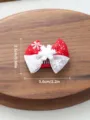 Weihnachtliche Haustier Schleife Haarklammer süße Hunde Welpen Schneeflocke Zubehör Party - 3D Schneeflocken-Stil / Einheitsgröße