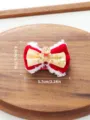 Weihnachten Haarspange für Haustiere süße Welpe Schleife mit Lebkuchenmann Dekor 5.7cm - Lebkuchenmann-Stil / Einheitsgröße