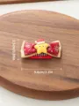 Weihnachtlicher Haustier Haarklammer Rot Gold Stern Schleife Welpe Party Zubehör. - Fünfzackiger Stern-Stil / Einheitsgröße