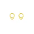 Boucles d'oreilles cercle argent sterling 925 zircone cubique mode minimaliste chic - Argent 925 / Ton Or