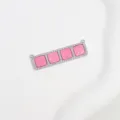 Exquisite copper cubic zirconia square grid pendant DIY jewelry making connector accessory - Rose Red Square Grid Pendant / White Gold