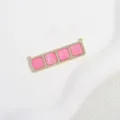 Copper zircon four-grid square pendant detail charm for DIY bracelet necklace jewelry making - Rose Red Square Grid Pendant / Gold