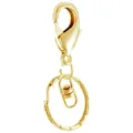 Gold metal DIY keychain accessory detail, lobster clasp and swivel ring design. - VK321 Lobster Buckle / Gold