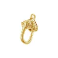 Gold metal DIY jewelry finding rotating clasp accessory for keychain charm crafting decor. - VK323 Heart Buckle / Gold
