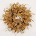 Autumn eucalyptus wreath fall door hanging harvest festival artificial foliage decor style. - QH3303/55 / Eucalyptus Rattan Wreath