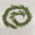 Artificial Norfolk Pine Garland Green Soft PE Cedar Vine for Christmas Holiday Home Decor - Without Lights