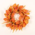 Autumn maple leaf wreath for front door decor fall Thanksgiving indoor outdoor hanging ornament - Unbranded Without Light