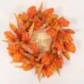 Autumn maple leaf wreath with wooden sign home front door decor Thanksgiving hanging ornament - Sweet Home Style