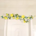 Ghirlanda di fiori di cosmo artificiali per porta di casa, matrimonio e decorazione di feste - Vite Cosmos 1.2m
