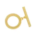 Gold OT clasp jewelry finding, minimalist DIY connector for bracelets and necklaces details. - Gold