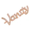 Roségold Pavé Zirkonia Buchstabe Vanity Anhänger für DIY Schmuckherstellung und Halsketten. - Roségold