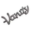 Mikropavé schwarzer metall vanity wort anhänger diy schmuck zubehör halskette ohrring - Gunmetal