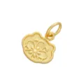Détail du pendentif cadenas fleur or mat style chinois pour accessoire bijoux DIY. - Serrure De Longévité