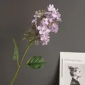 Hortensia puntiaguda artificial de crepé rama única para decoración hogar hotel boda. - Malva