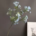 Flor de lila artificial rama única hierba de orquídea decoración nórdica detalle - Azul