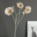 Rama de amapola floca artificial para decoración de interiores nórdica y diseño de bodas. - Champán