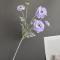 Detalle de tallo de flor de ranúnculo morado artificial para decoración y bodas - Púrpura Claro