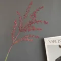Rama de bayas rojas artificiales para decoración nórdica del hogar, arreglos florales de boda y Navidad. - H58CM / Rojo Ancorra