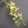 Enredadera de orquídea artificial flores amarillas para decoración del hogar boda arreglo floral - H82CM / Amarillo tierno