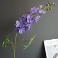 Rama de delfinio artificial flor de espuela violeta para decoracion del hogar boda floral - H90CM / Púrpura profundo