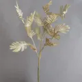 Artificial fishbone pine leaf branch, golden decorative plant for home decor wedding bouquet. - H58CM / 027 Light Coffee