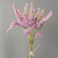 Artificial lavender bouquet faux foxtail grass floral arrangement home wedding party photography decor - H40CM / Dark Pink Purple