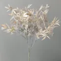 Rama de planta de trébol flocado artificial de 5 horquillas para decoración de boda - H38CM / Café