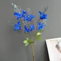 Artificial blue wildflower branch for home decor, hotel, wedding and floral arrangement. - Royal Blue